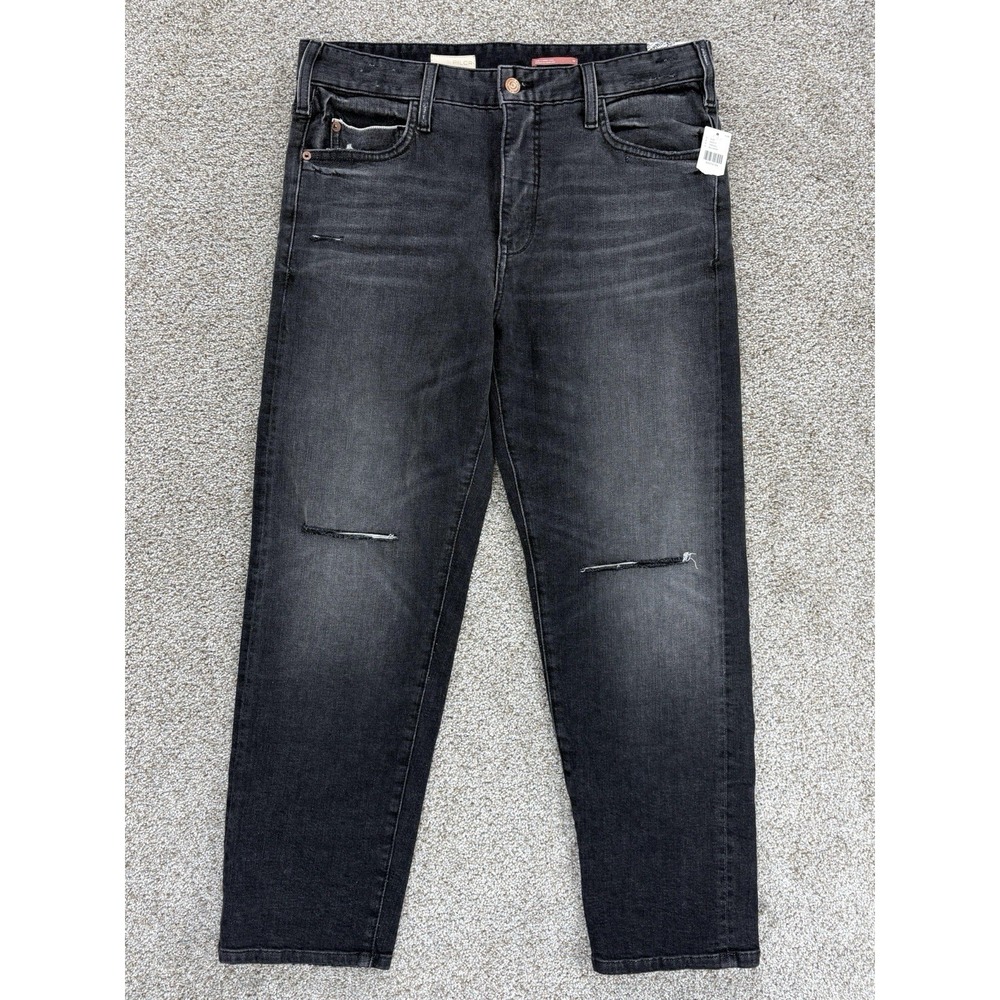 Pilcro The Selvedge Borrowed Boyfriend Jeans Women's 28 Black Noir USA‎ Made NWT